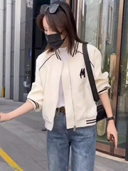 短款棒球服外套女2025年春秋季新款时尚感休闲百搭夹克上衣潮