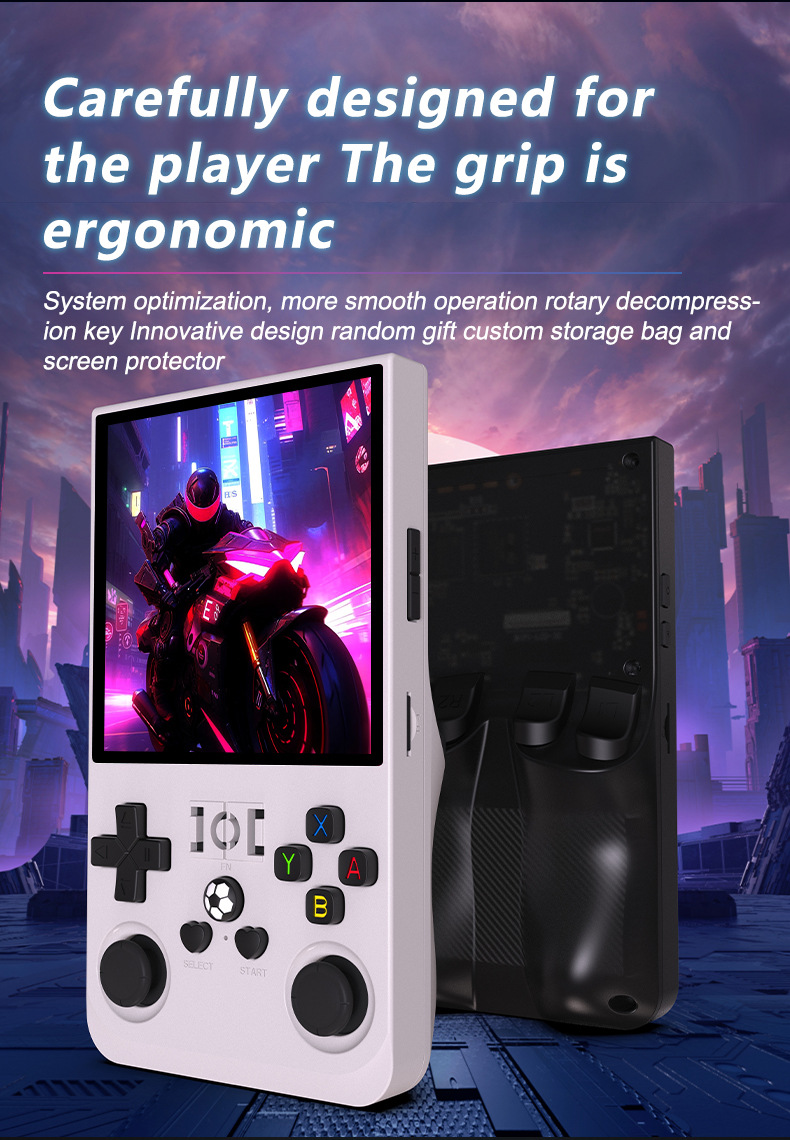 New R36MAX Open Source Handheld Retro Game Console 4.0inch IPS Screen Portable Pocket Arcade_voghion.com