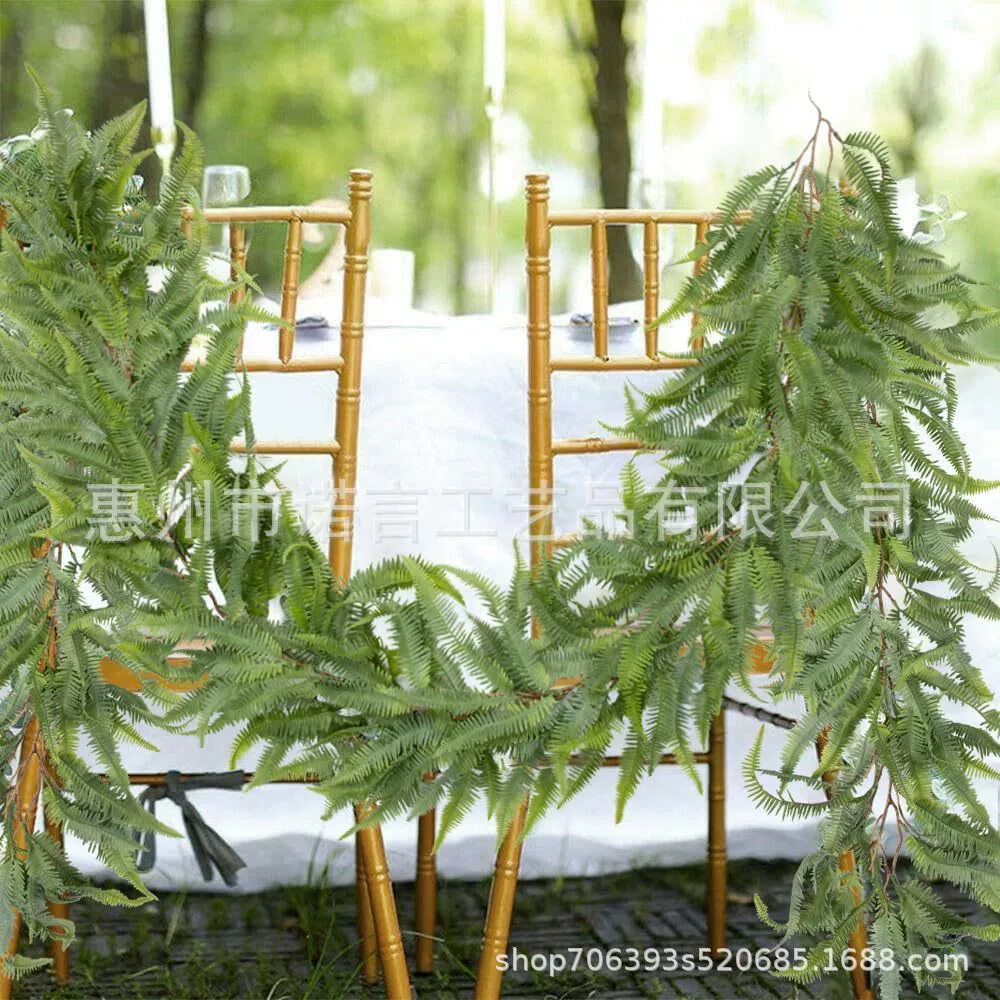 Новый товар кросс-бенд имитация лоз Persian grass ротанговое зелёное растение домашнее украшение папоротник искусственная гирлянда завитая и висит