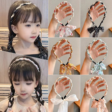 蝴蝶结发带女网红头饰高级感编发丝巾一体式发箍飘带绑发头箍