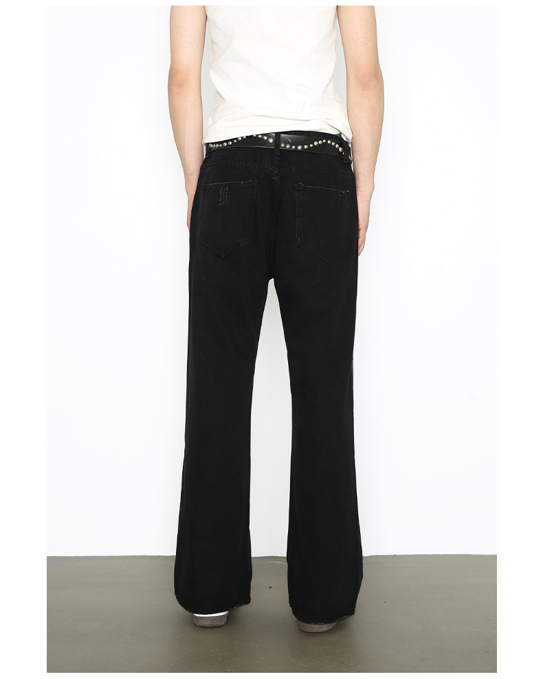 Flare Jeans High Street Style Loose Fit Straight Leg Slim Fit Long Pants American Trendy Brand Retro in Stock_mkmklike.com