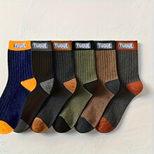 X 45891 TUQUE Letter Mid-calf Socks ��ĸ��Ͳ����羳����