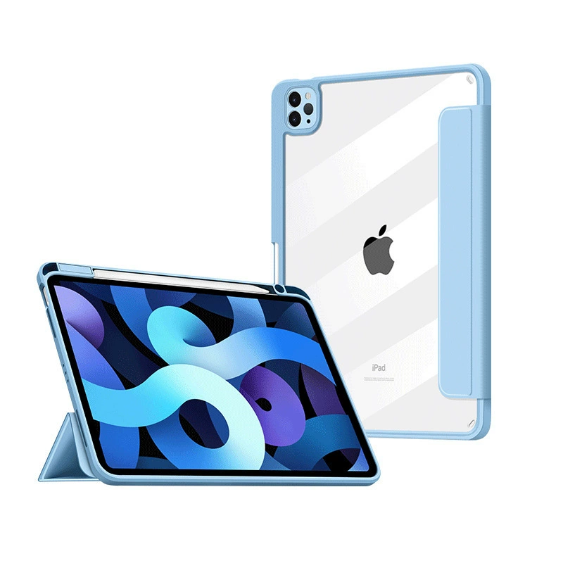 Подходящий чехол для нового iPad Pro 11 2020 года – защитная крышка с магнитной присоской AIR4 anti-fall прозрачный двойной слот