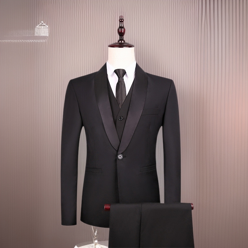 2026 Business Casual Men's Suit Set Urban Slit Slim Fit Notched Lapel Casual Suit Light Business Style