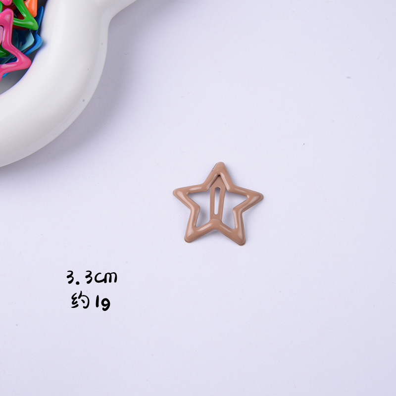 SKU图_星星发夹浅咖色SL-60017