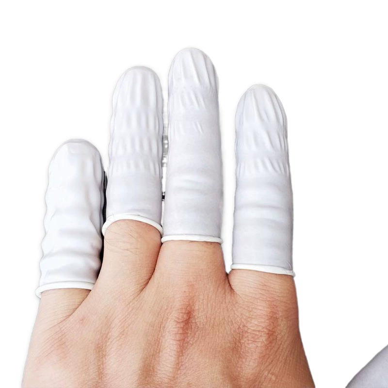 Чехол для пальцев латекс белый одноразовый чехол для пальцев антистатический чехол для пальцев нескользящий без пыли толстый белый чехол для пальцев