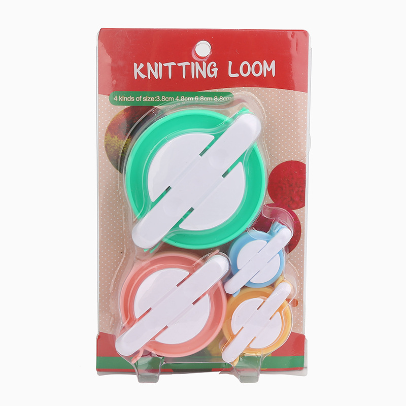 Venta directa de comercio exterior máquina de trenzado de bolas de lana color Conjunto de 4 piezas herramienta de trenzado muñeca bola de peluche bola que hace la máquina