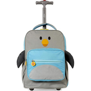 Customized Kindergarten Primary School Entrance Bag Cartoon Trolley Backpack Cute Primary School Student Bag with Caster Trolley