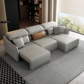 多功能遥控电动沙发床可折叠两用客厅单双三人位组合科技布羽绒