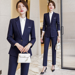 High-end business wear suit suit women's autumn fashionable temperament commuter sales department front desk sales work clothes formal wear