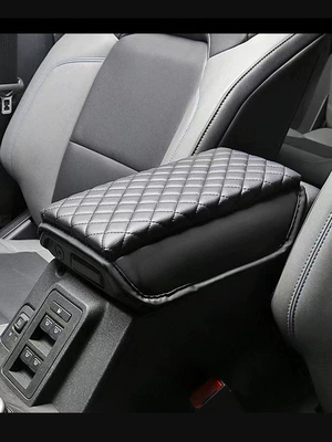 Cross-border suitable for Bronco Ford Martyr Armrest Box Protective Cover Armrest Box Pad Central Armrest Raising Pad (Armrest box pad) - diamond-grid