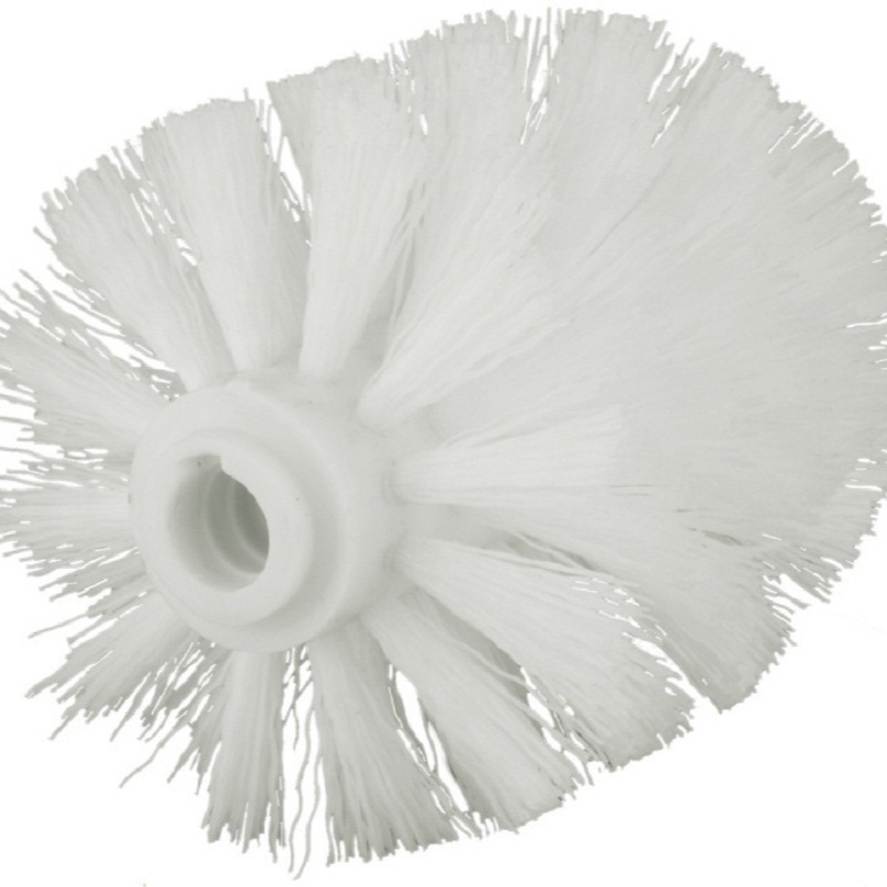 Cabeza redonda de plástico cepillo de baño de goma suave cepillo de reemplazo de limpieza bola cepillo de inodoro cabeza de cepillo blanco y negro cabeza de cepillo de inodoro accesorios de cepillo