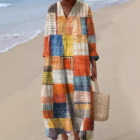 Cross-Border Independent Amazon Long-Sleeve Shirt Dress Women's Casual Floral 3D Print Long Sleeve Dress Source Cross-Border Independent Amazon Long-Sleeve Shirt Dress Women's Casual Floral 3D Print Long Sleeve Dress Source