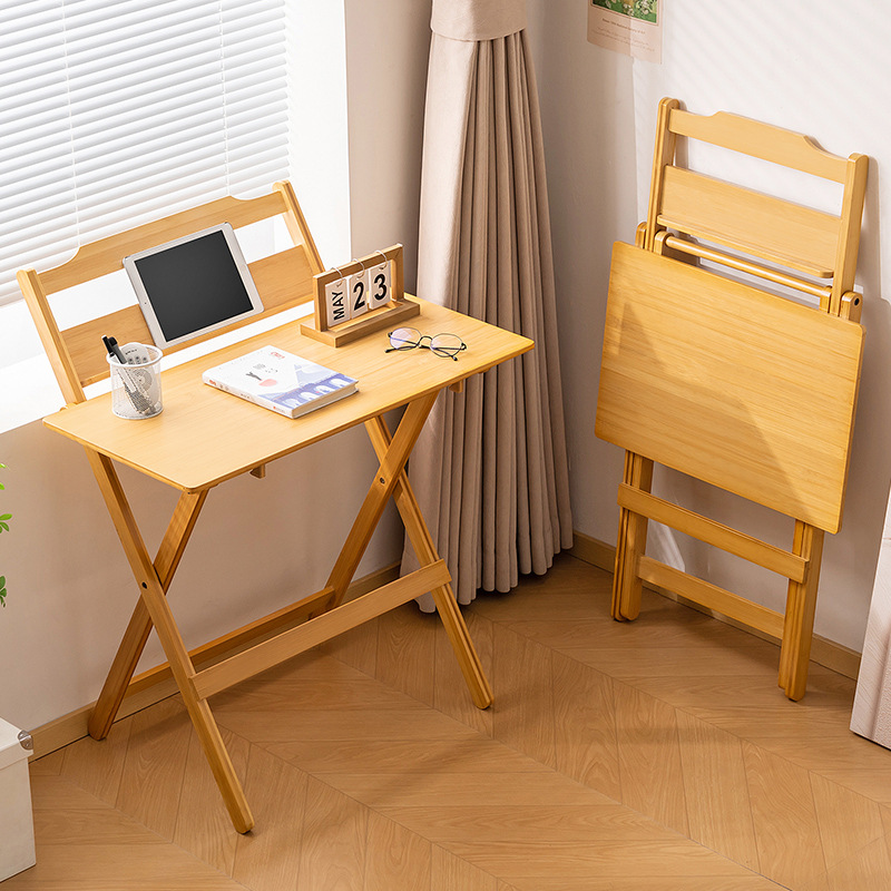 Foldable Student Desks and Chairs Study Desk and Chair Set Home Computer Table Desktop Table Simple Children's Study Desk