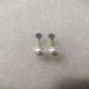 Earrings from pearl, 10mm