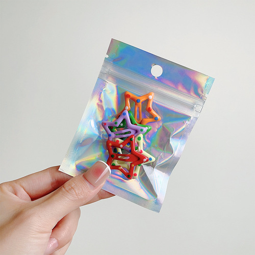 Children's star hairpin y2k dopamine side clip cute little hairpin duckbill bb clip bangs clip five-pointed star hair accessory