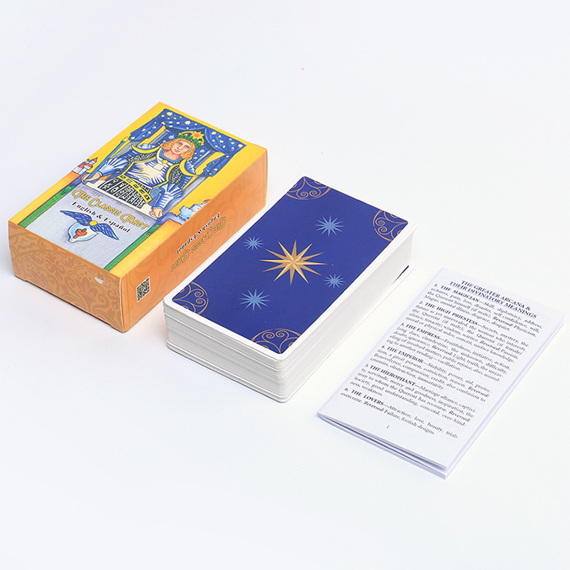 Cartas de tarot bilingües clássicas espanhol-inglês para jogos_voghion.com