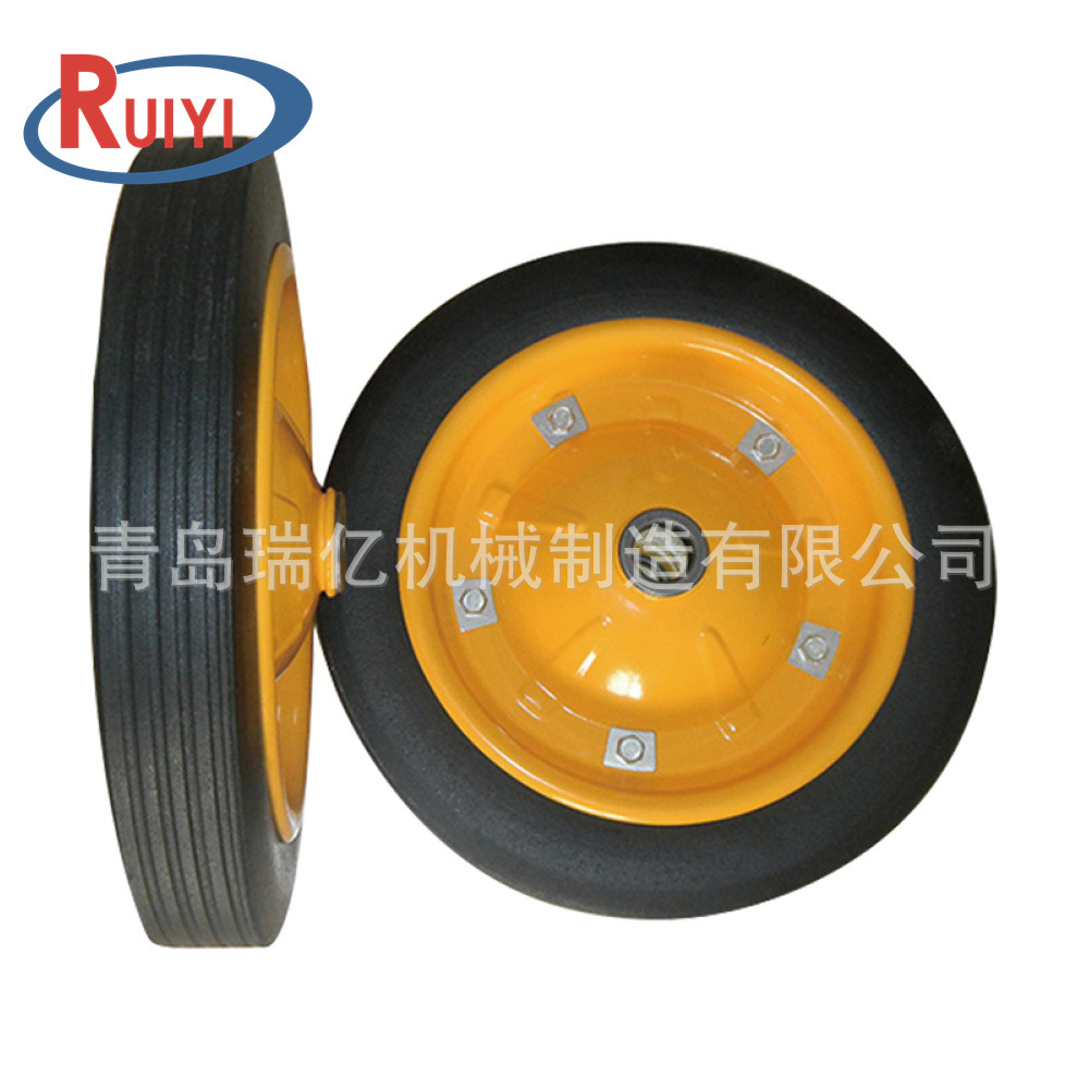 13英寸 13x3实心轮 橡胶轮 免充气轮 工具车胶粉轮 手推车用轮胎