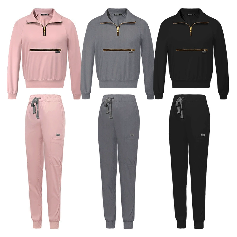 Осеннее хирургическое платье с лацканами для отдыха с длинными рукавами, мужской и женский костюм с разрезом, больничная щетка, одежда для рук, эластичная медсестра, ручная стирка, одежда