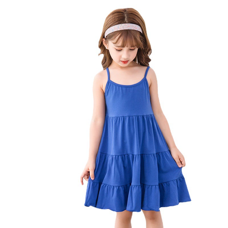 Детское летнее платье-сорочка без рукавов? Wait original: "Children's summer slip dress, direct factory sales, Korean style, for teenagers". It's a slip dress for children, but 
