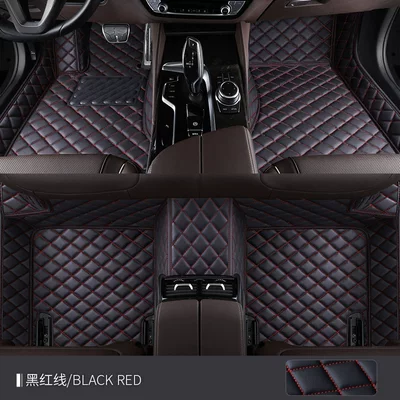 h7, EHS3, HS5, hs7, and | Modelə uyğun ayaqaltı - hongqi-hs5-single-layer-foot-mat-black-and-red-lines