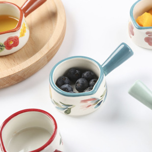 ✅ Small Milk Jug with Handle for Home Use, Ceramic Spout Milk Jug, Coffee Milk Pouring Cup, Mini Milk Jug with Handle, Single-Handle Spice Jar