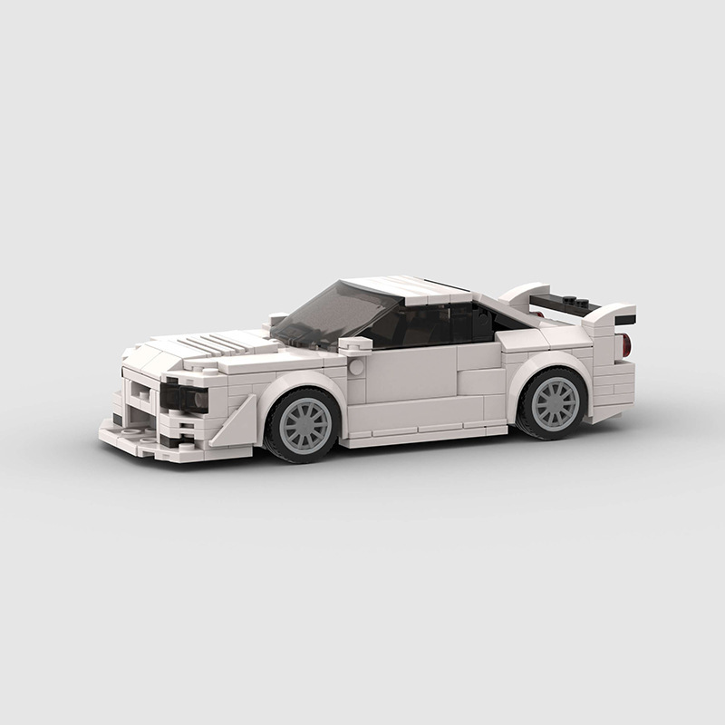Compatible with Lego small particle R34 Skyline Sports car MOC puzzle assembled children's building blocks toys cross-border wholesale