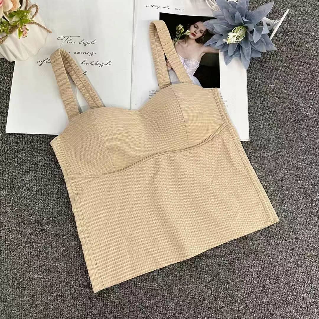 Nueva taza fija sin costuras hermosa espalda sin anillo de acero ropa interior chaleco chaleco cómodo ropa interior damas base sostén al por mayor
