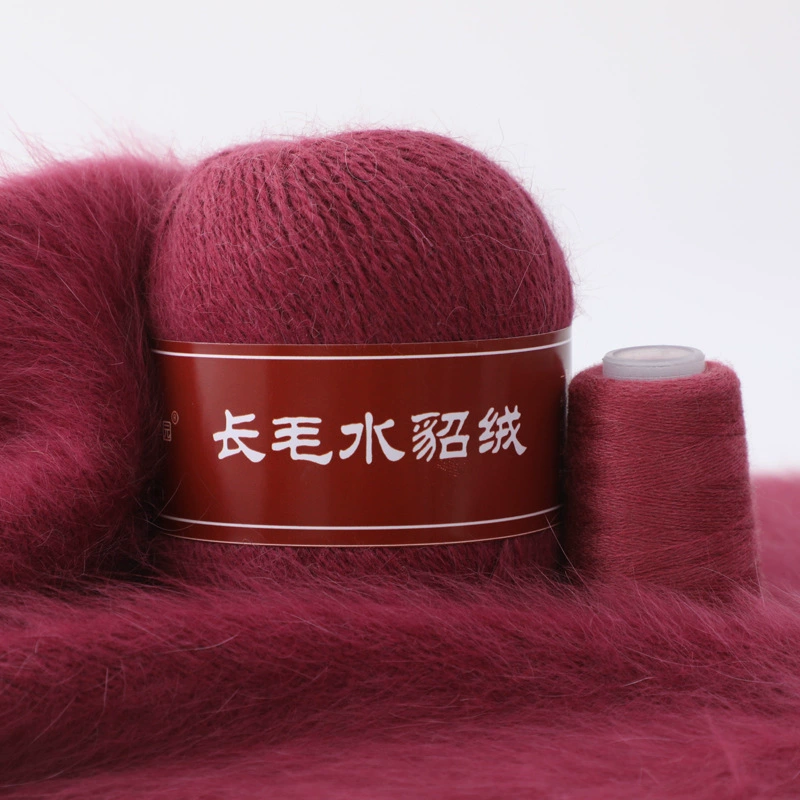 Foreign trade mink wool line Angora long hair rabbit yarn 14/2 medium thick hand knitted wool ball wool line