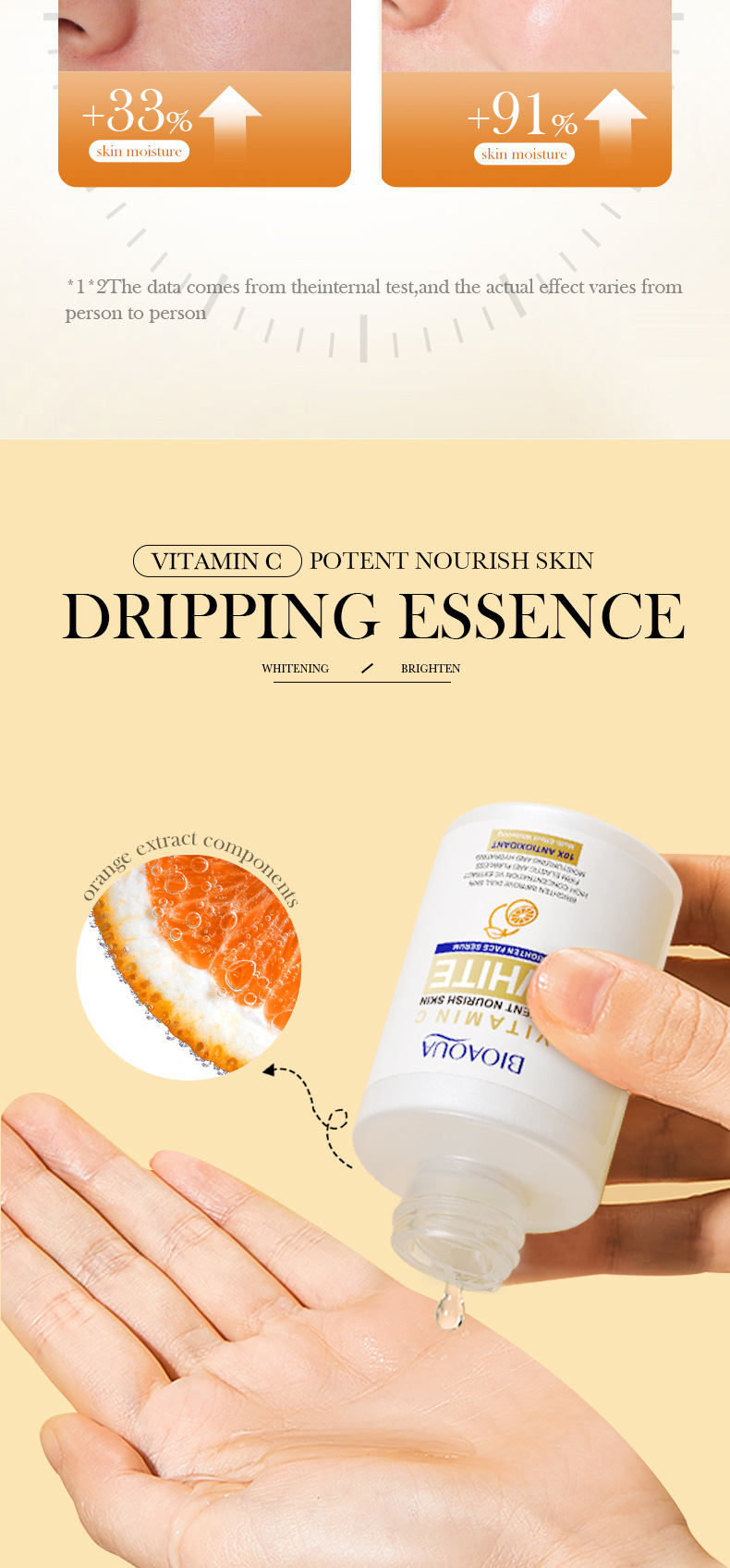 C BIOAOUA Vitamin Whitening Gesichtsfeuchtigkeits- und Feuchtigkeitsspendende und aufhellende Essenz_voghion.com