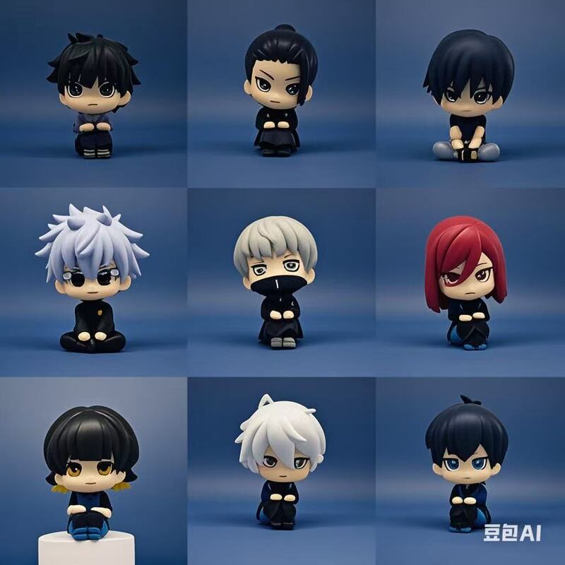 Q-Version Big-Headed Series Jujutsu Kaisen Figures: Geto Suguru, Gojo Satoru, Blue Prison, Demon Slayer, Gintama Model Ornaments