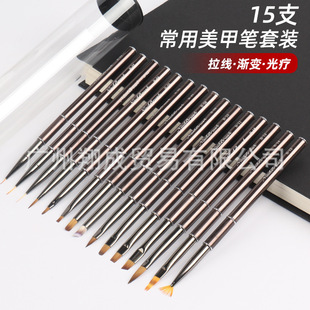 Big Sale Model Metal Rod High-Value Manicure Pen Nail Art Painting Flower Drawing Pen Light Therapy Pen Carving Pen Lace Pen