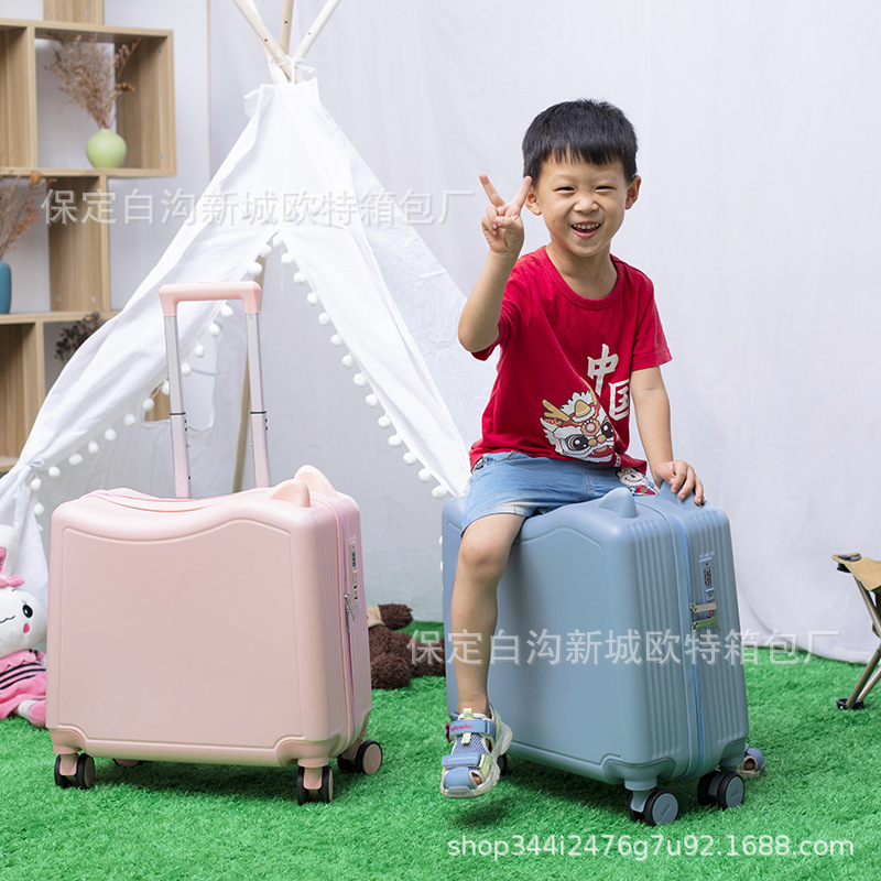 Children's Luggage Mountable Girls Small 20-inch Boarding Trolley Case Boys and Girls Children Travel Code Luggage