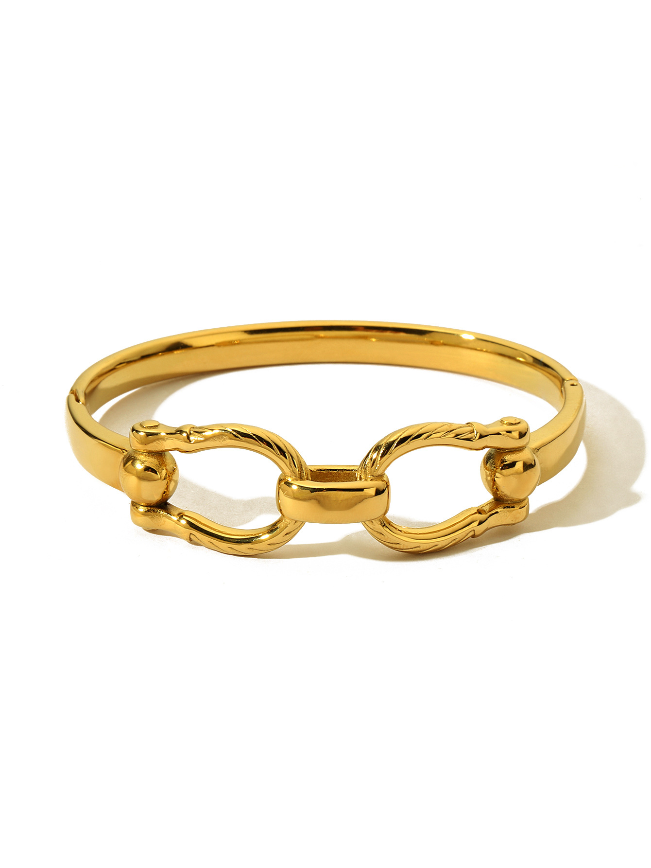 Solid Color Pattern Simple Style Classic Style Solid Color Titanium Steel Bangle In Bulk