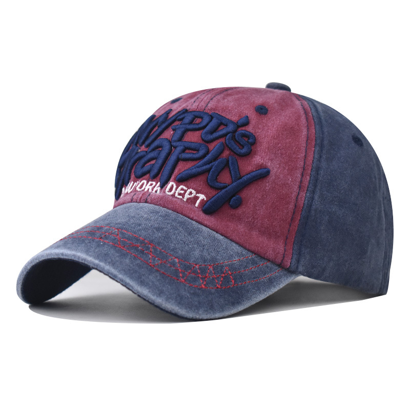 Lavados transfronterizos para hacer viejos NYPD graphy gran gorra de béisbol bordado de moda universal para hombres y mujeres cuatro estaciones gorra de lengua de pato