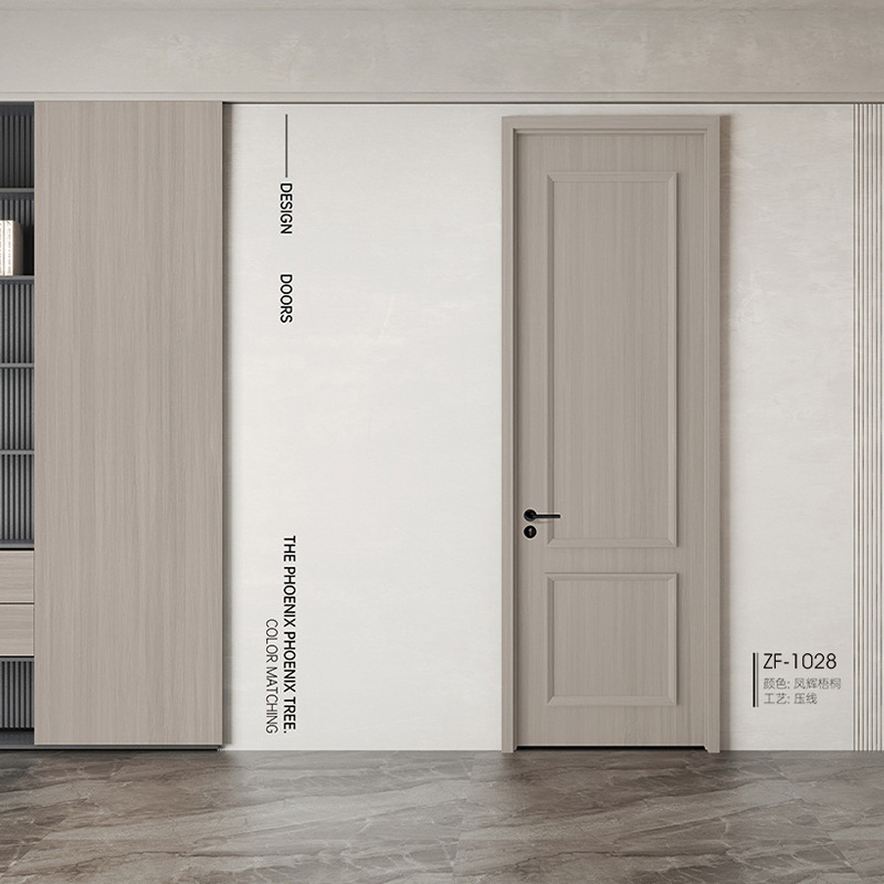 Puerta de madera sin pintura puerta de hotel puerta de ingeniería puerta de madera puerta de dormitorio insonorizada puerta de dormitorio puerta de madera sólida puerta de conjunto