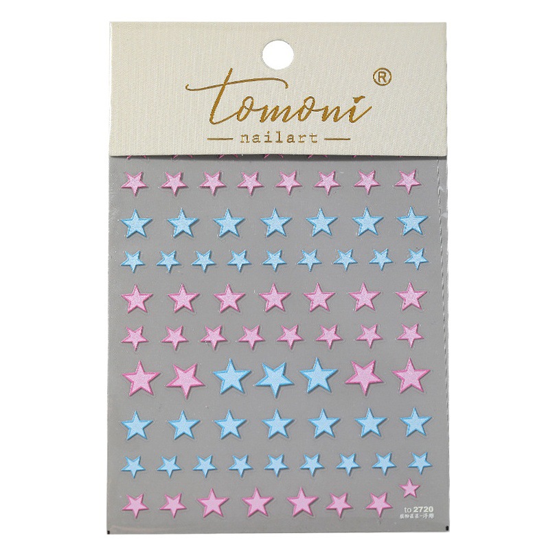 Uñas macaron estrella pasta de papel neto rojo 2023 estilo explosivo popular alivio pegamento impermeable calcomanías decoraciones