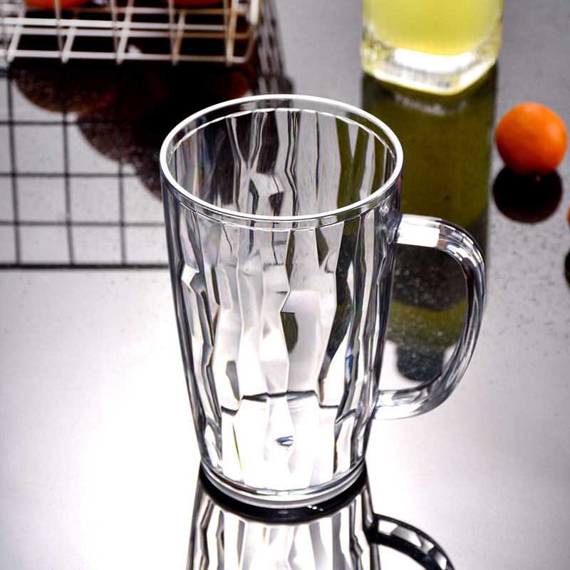 PC acrílico agua enjuague bucal jugo taza de té diamante Hotel restaurante resistente a altas temperaturas de plástico transparente taza de cerveza
