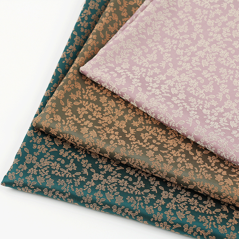 弹力双色提花 春夏古风汉服开衫服装面料 双色提花面料现货