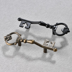 Antique zinc alloy drawer cabinet door handle jewelry box key handle gift box jewelry box hole distance 58mm