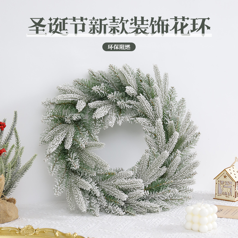 Amazon para Navidad PE mezclado guirnalda decoraciones puerta creativa colgante árbol de Navidad anillo adornos regalo