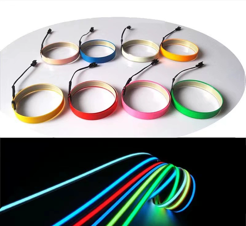 Ультратонкий гибкий EL холодная полоса светоизлучающая полоса гибкий холодный свет 1*100 см костюм водителя