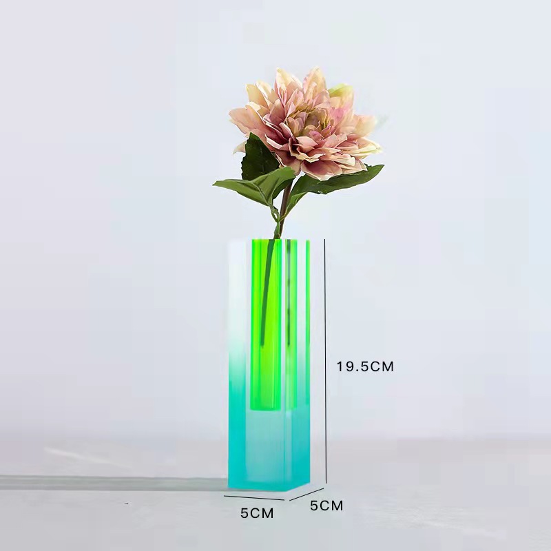 400g Weight Vase Home Textiles & Decor Type 1 Piece Quantity Glass Material Gradient Color Pattern All Seasons Season Simple Style Style Simple Style Gradient Color Glass Vase Artificial Flowers 9