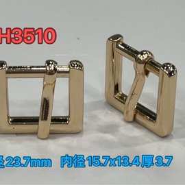肩带扣压铸箱包五金配件 皮带扣头 合金针扣 浅金方鞋扣