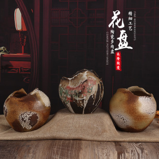 Jingdezhen Flower Pot Silent Style Home Desktop Ceramic Vase Entrance TV Cabinet Decoration Crafts Ceramic Flower Pot