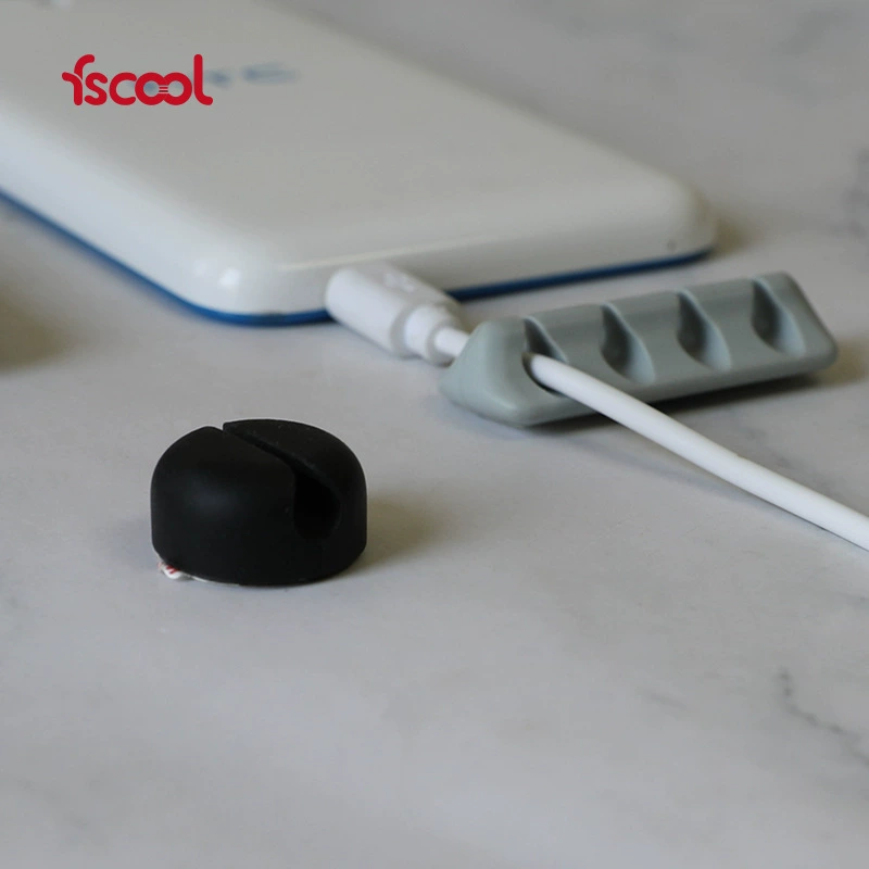 Cable organizer desktop self-adhesive wire wrap for travel label cable silicone storage convenient USB mouse cable clip cable organizer