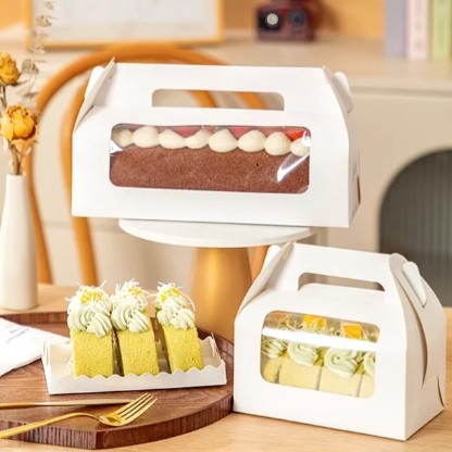 Cake Roll Packaging Box Swiss Roll Long Box Mousse Towel Roll Box