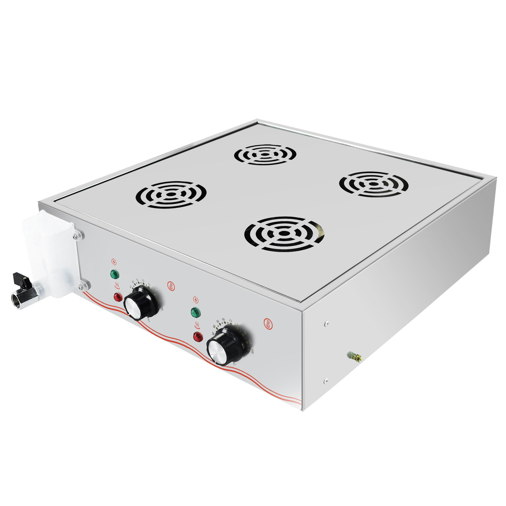 铭尚洋无磁不锈钢四孔广域温控蒸包厨具 缺水报警防干烧蒸包机