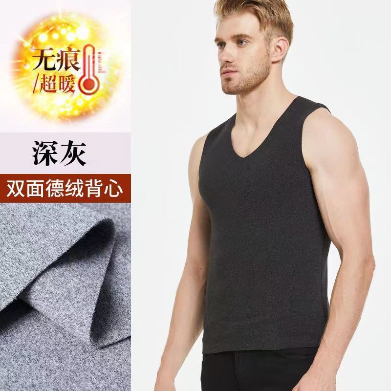 chaleco de terciopelo para hombre chaleco de terciopelo más grueso chaleco de invierno para hombre chaleco de calentamiento interno