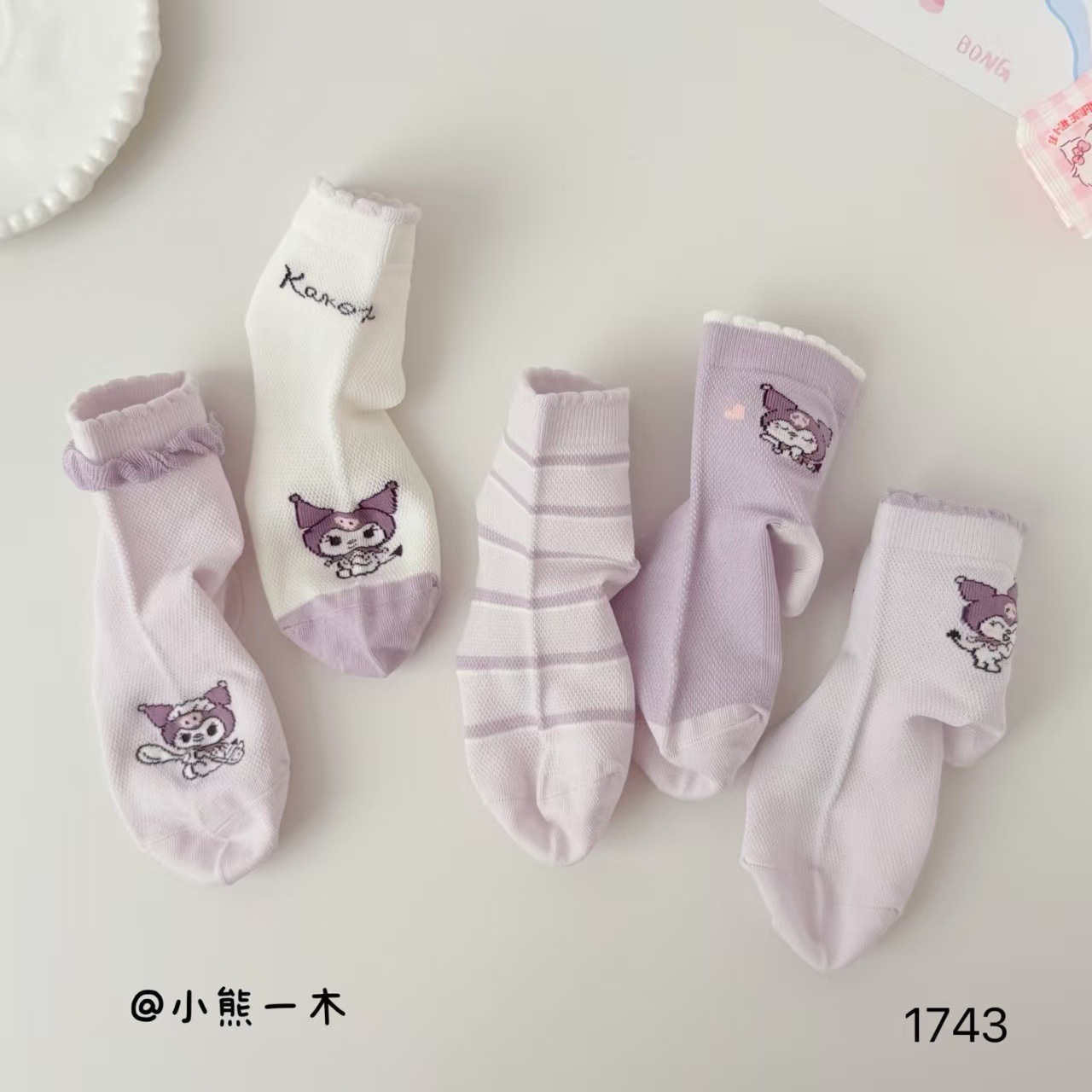 爱嘀嗒小熊一木春夏款ins潮袜男女童袜子卡通精梳棉儿童运动短袜